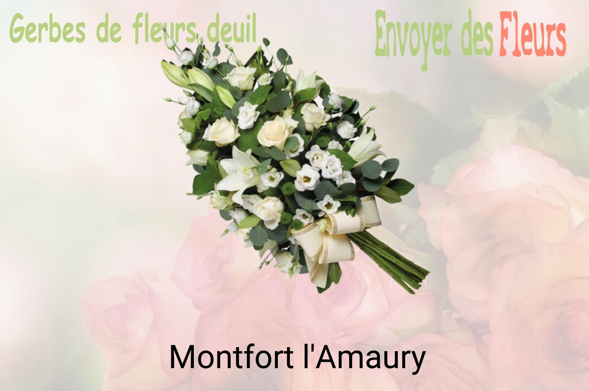 Gerbe de fleurs de deuil livrée à Montfort-l'Amaury